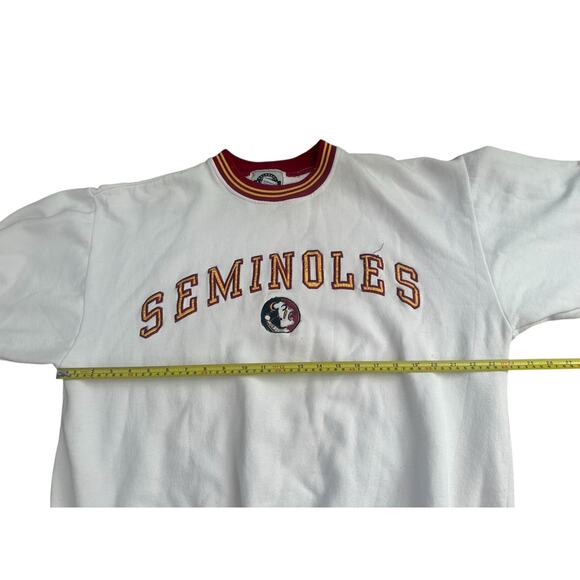 Vintage 90s Florida State Seminoles Embroidered Mens Large Crewneck Sweatshirt - Picture 4 of 8